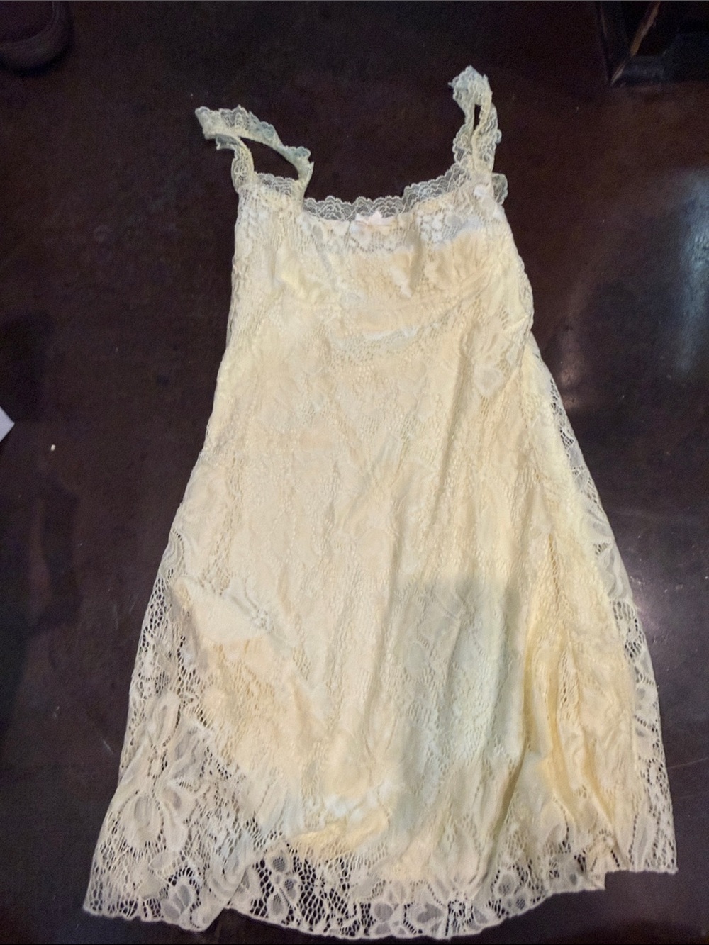 Lace Yellow Slip Dress